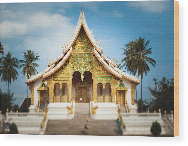 Steps Wood Print featuring the photograph Royal Chapel Of Haw Pha Bang by © Francois Marclay