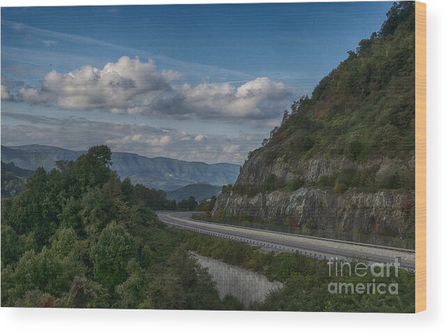 Landscape Wood Print featuring the photograph Rt 26 Overlook by Louise St Romain