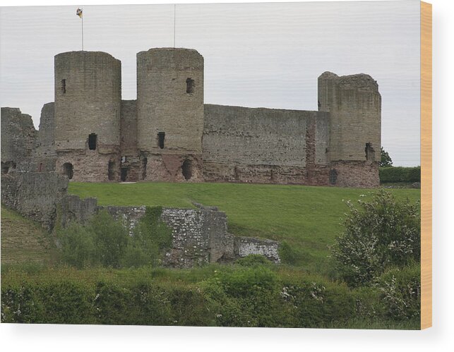 Castles Wood Print featuring the photograph Ruddlan castle 2 by Christopher Rowlands