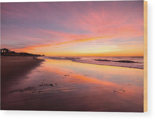 Oregon Coastal Sunset Wood Print featuring the photograph Sailor's Delight 0079 by Kristina Rinell