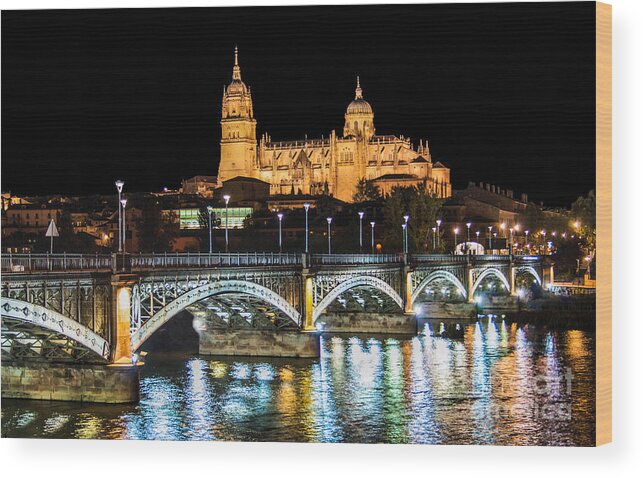 Spain Wood Print featuring the photograph Salamanca at Night by JR Photography