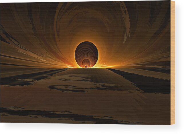 Fractal Wood Print featuring the digital art Salsa Sunrise by Gary Blackman