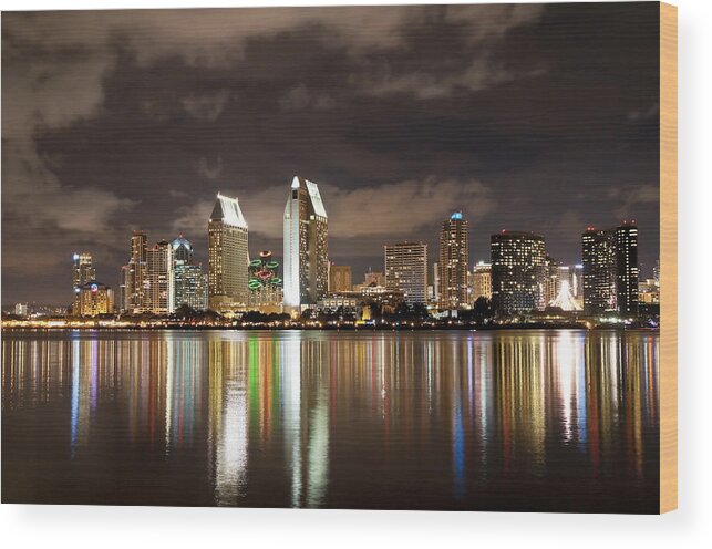 Photography Wood Print featuring the photograph San Diego Skyline 1 by Lee Kirchhevel