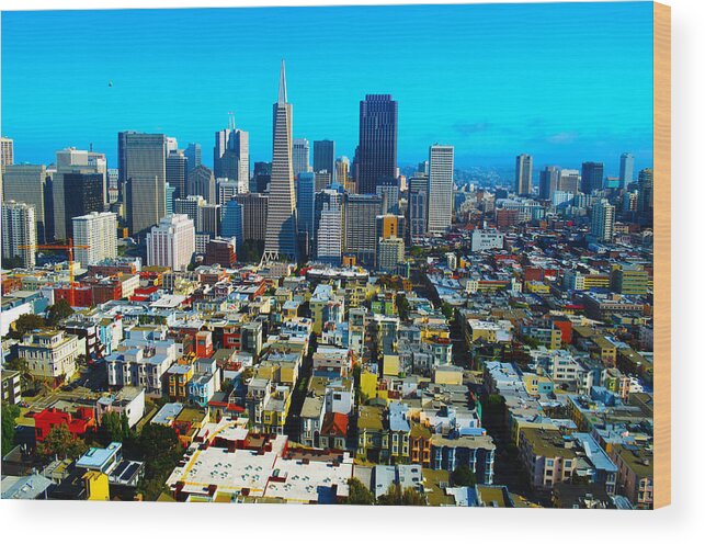 San Francisco Wood Print featuring the photograph San Fran Colors by Spencer Hughes