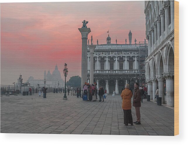 Venice Italy Wood Print featuring the photograph San Marco at Dusk. Venice by Juan Carlos Ferro Duque