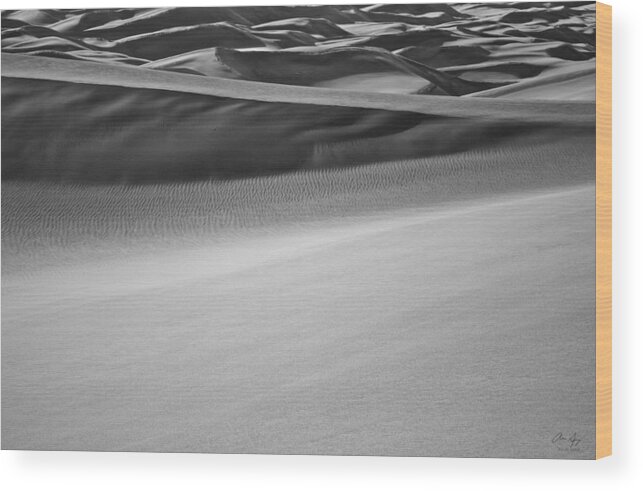 Great Wood Print featuring the photograph Sand Dunes Abstract by Aaron Spong