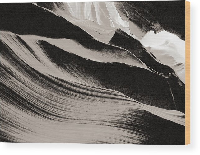 Lith Wood Print featuring the photograph Sandstone by Arkady Kunysz