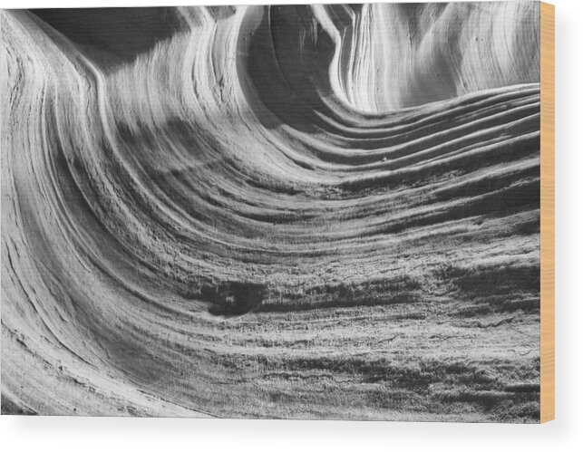 Abstract Wood Print featuring the photograph Sandstone Wave by Harold Rau