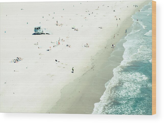 #faatoppicks Wood Print featuring the photograph Santa Monica Beach by Angela Auclair