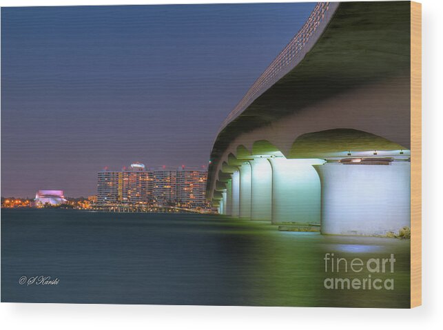 Fl Wood Print featuring the photograph Sarasota Ringling Causeway by Sue Karski