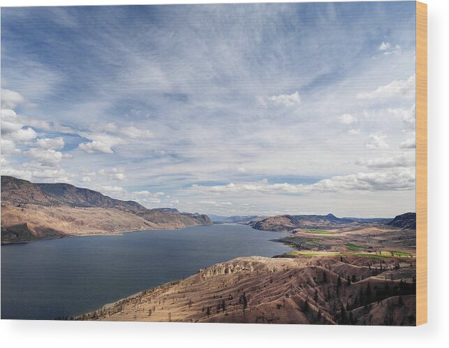 Scenics Wood Print featuring the photograph Scenic Kamloops Lake, Canada by Toos