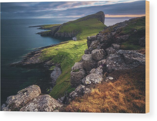 Scotland Wood Print featuring the photograph Scotland - Neist Point by Jean Claude Castor