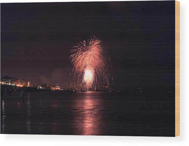 Fireworks Wood Print featuring the photograph Sea of Fireworks by AM FineArtPrints