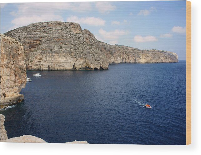 Tranquility Wood Print featuring the photograph Sea Of Malta by Claudiodelfuoco
