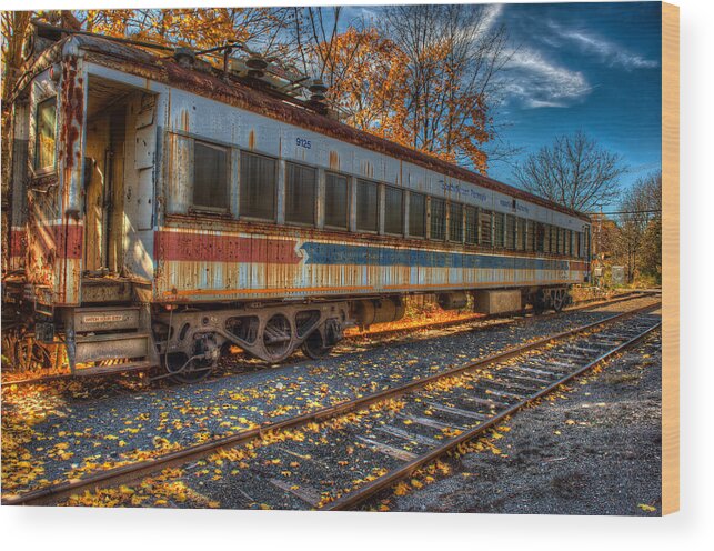 Railroad Car Wood Print featuring the photograph Septa 9125 by William Jobes