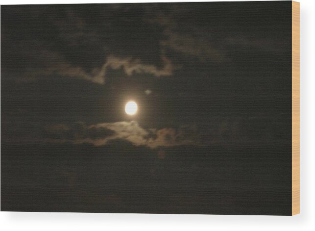 September Moonlight Wood Print featuring the photograph September Moonlight by Emmy Marie Vickers