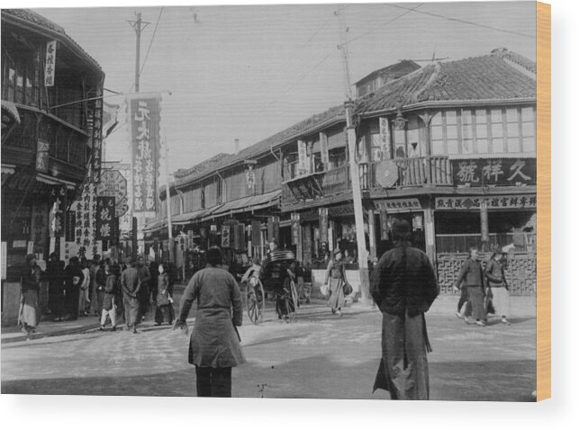 Retro Images Archive Wood Print featuring the photograph Shanghai by Retro Images Archive
