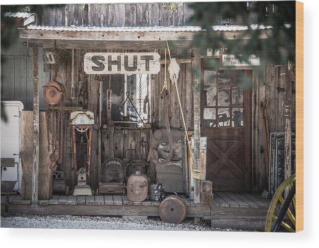 Shut Wood Print featuring the photograph Shut by David Downs