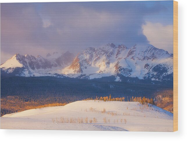 Sunrise Wood Print featuring the photograph Silverthorne Sunrise by Darren White