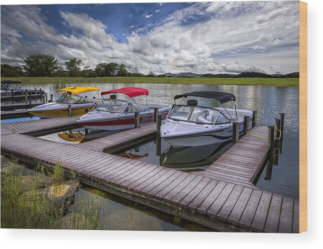 Boats Wood Print featuring the photograph Ski Nautique by Debra and Dave Vanderlaan