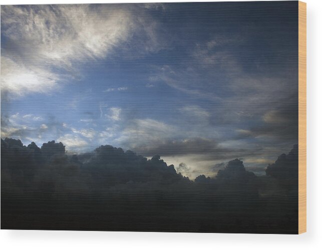 Sky Wood Print featuring the photograph Sky's the Limit by Edward Hawkins II