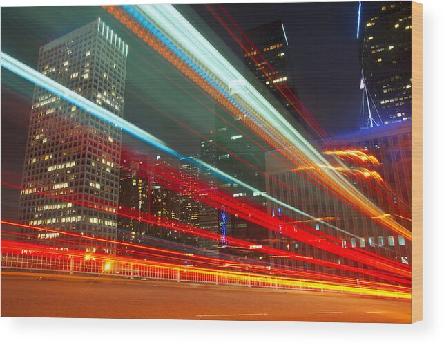  Streets Wood Print featuring the photograph Slow Motion LA by Darren Bradley