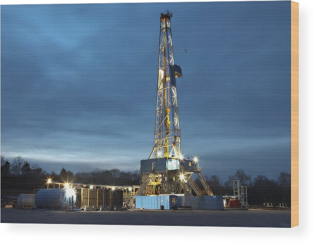 Driller Wood Print featuring the photograph Smooth Drilling by Jonas Wingfield