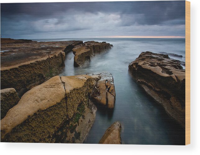 Beach Wood Print featuring the photograph Smooth Seas by Peter Tellone