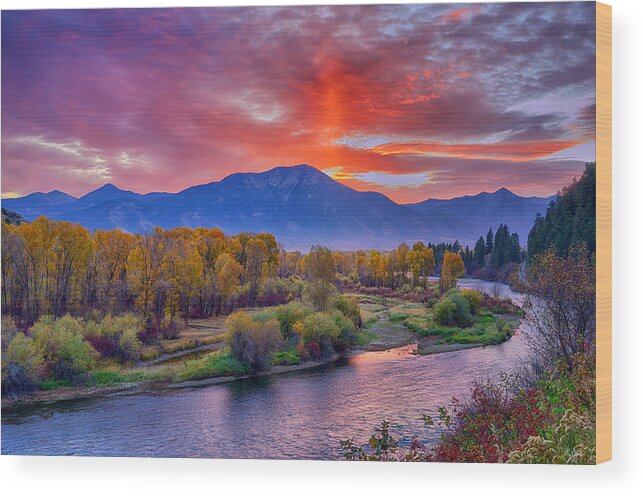 Snake River Wood Print featuring the photograph Snake River Sunrise by Greg Norrell