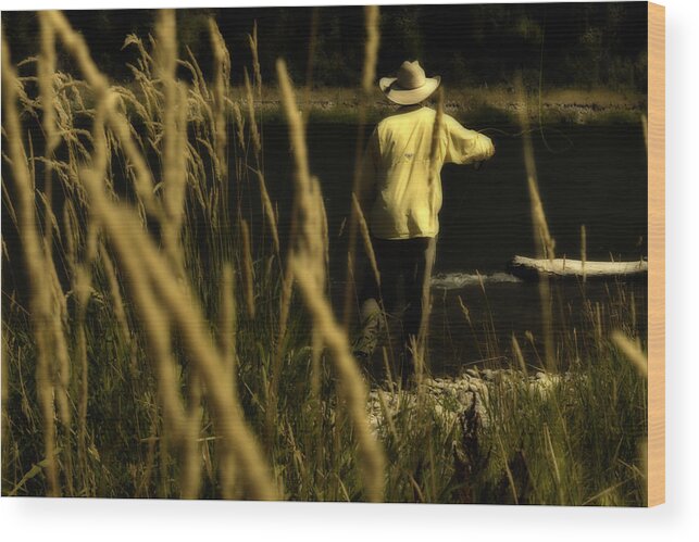 Fly Fishing Wood Print featuring the photograph Soft Cast by Ron White