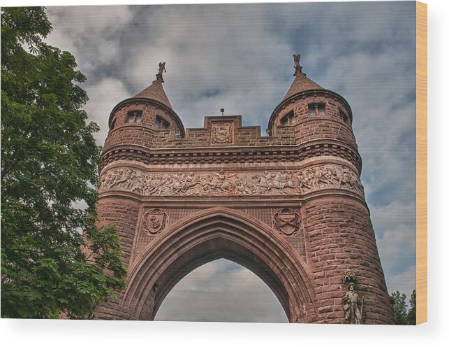 Buildings Wood Print featuring the photograph Soldiers and Sailors Memorial Arch by Guy Whiteley