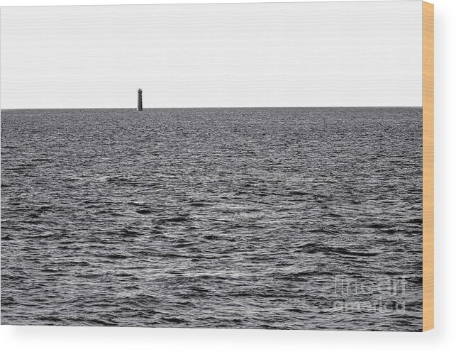 Lighthouse Wood Print featuring the photograph Solitude by Olivier Le Queinec