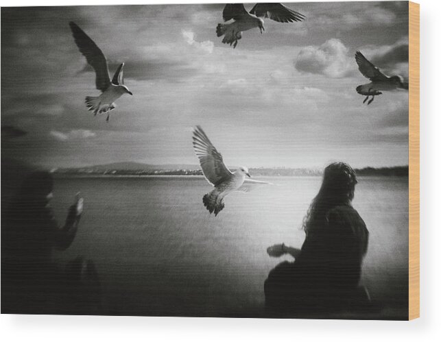 Birds Wood Print featuring the photograph Soul Call by Laura Mexia