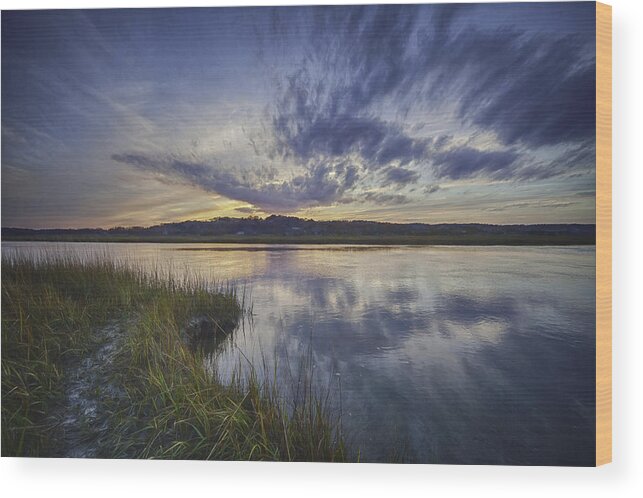 Usa Wood Print featuring the photograph South River Sunset by Kate Hannon