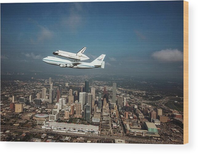 2012 Wood Print featuring the photograph Space Shuttle Endeavour Piggyback Flight by Nasa/sheri Locke