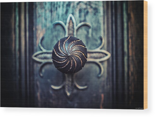 Spiral Wood Print featuring the photograph Spiral Knob by Ryan Wyckoff