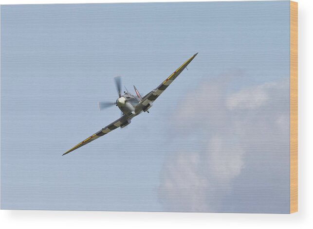 Spitfire Wood Print featuring the photograph Spitfire by Maj Seda