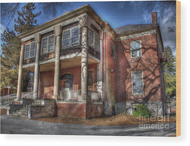 Abandoned Wood Print featuring the digital art St. Alban's - The Southeast Wing by Dan Stone