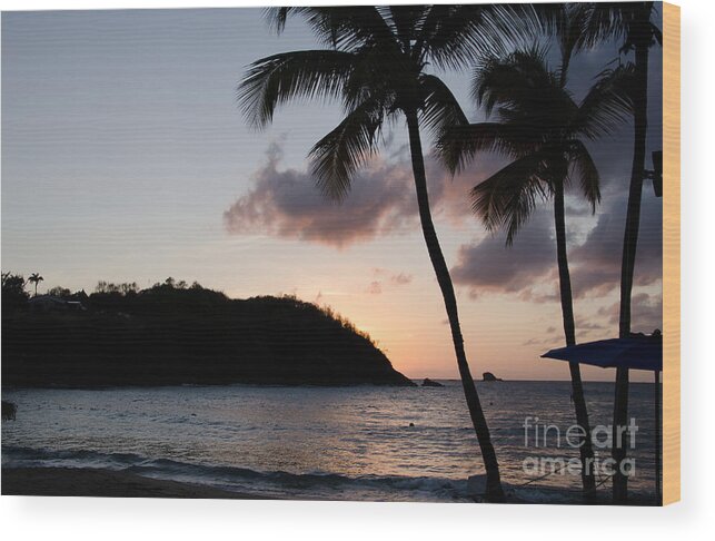St. Lucia Wood Print featuring the photograph St. Lucian Sunset by Laurel Best