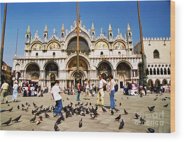 St. Mark's Basilica Wood Print featuring the photograph St. Mark's Basilica by Allen Beatty