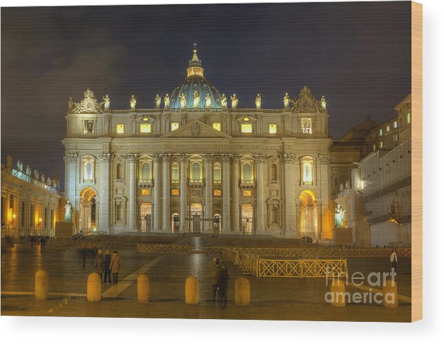 Yhun Suarez Wood Print featuring the photograph St Peter's Basilica 3.0 by Yhun Suarez