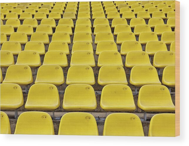 Event Wood Print featuring the photograph Stadium Seats by 35007