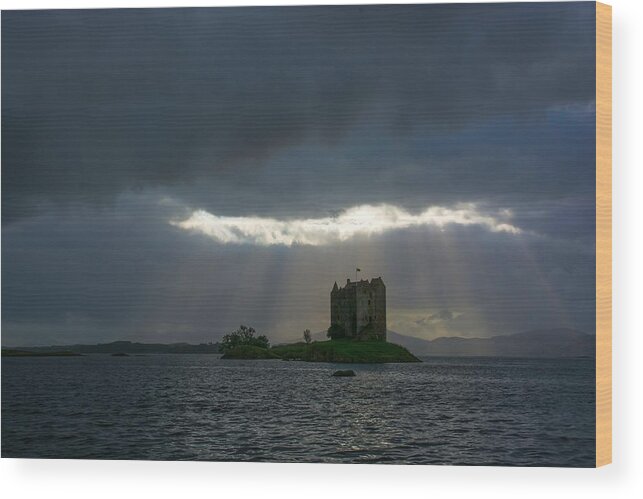 Scotland Wood Print featuring the photograph Stalker Castle In Scotland by Andreas Berthold