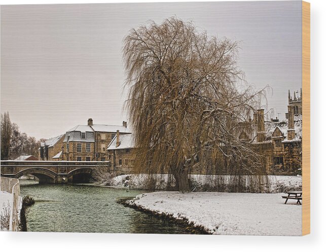 River Wood Print featuring the photograph Stamford in the Snow by Ray Devlin