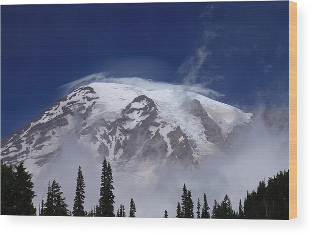Clouds Wood Print featuring the photograph Standing Tall by E Faithe Lester