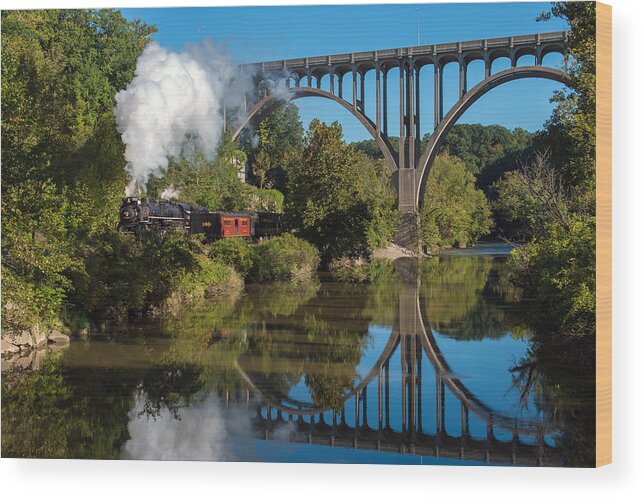  Nkp765 Wood Print featuring the photograph Steam in the Valley by Clint Buhler