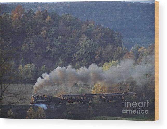 Transport Wood Print featuring the photograph Steam Locomotive by Farrell Grehan