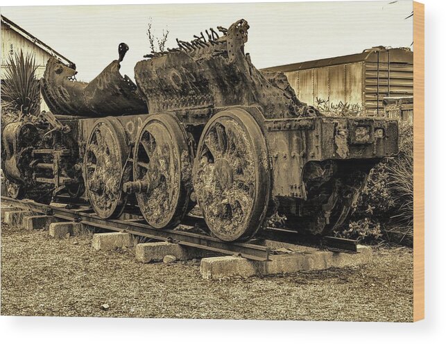 Rust Wood Print featuring the photograph Steam Train by Daniel Harper