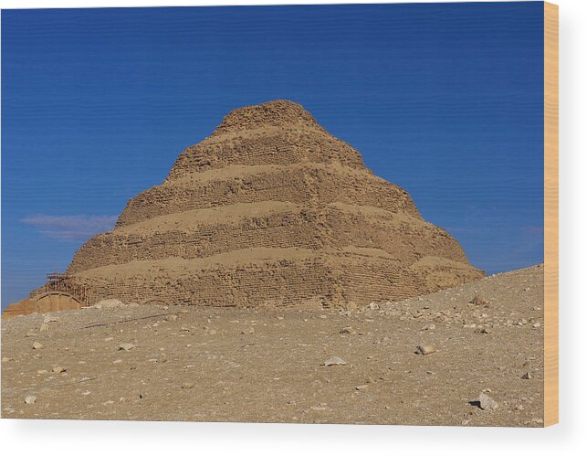 Architecture Wood Print featuring the photograph Step Pyramid of King Djoser at Saqqara by Ivan Slosar