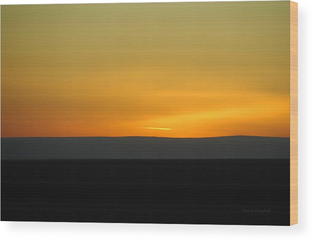 Sunset Wood Print featuring the photograph Stiped Sunset by Donna Blackhall